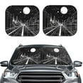 thumbnail image 2 of Sikiie Futuristic Moonlit Cityscape Print Foldable Car Windshield Sun Visor, Car Window Sunshade Suitable for Sedan, SUV and Truck Car Accessories-Large, 2 of 6