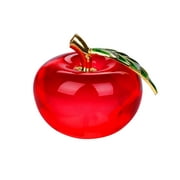 Crystal Apple Decor Paperweight (Red)