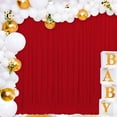 thumbnail image 4 of Joydeco Red Backdrop Curtain for Parties, Photography Backdrop Drapes for Christamas Wedding Decorations, Wrinkle Free 5ft x 8ft Set of 2 Panels Curtains with Rod Pockets, 4 of 5