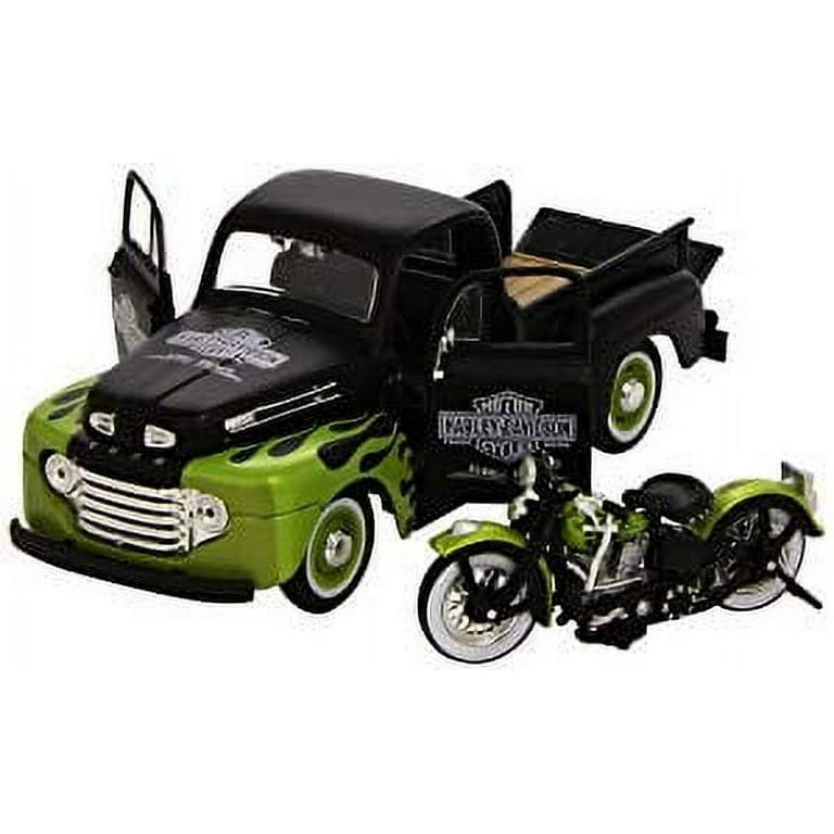 ミニカー Harley-Davidson Ford Wrecker 1/24 1:24 H-D '48 FL Panhead + '48 Ford F-1 Pickup - Walmart.com