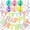 Multi-colored, variant on Macaron Superlarge Alphabet Happy Birthday Banner Colorful Flag Bunting Circle Confetti Garland Swirl Streamers Honeycomb Ball for Birthday Party Decorations