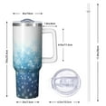 thumbnail image 2 of 40 Oz Merry Christmas Snowflakes Tumbler With Handle, Coffee Travel Mug Cup, Festive Decor, 2 of 4