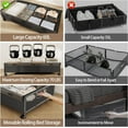 thumbnail image 2 of Under Bed Storage with Wheels,2 Pack Under Bed Shoe Storage, Under the Bed Storage Drawers with Remove Window, Extra Large Rolling Under Bed Storage Metal Drawer for Clothes (Black-2 pack), 2 of 15