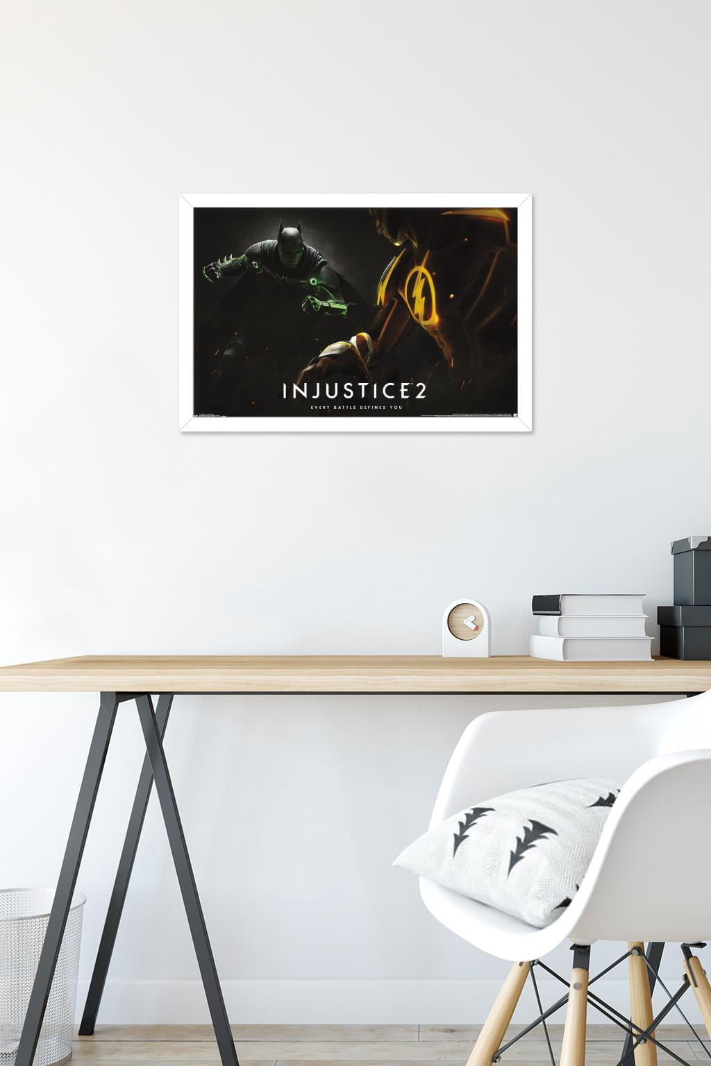 DC Comics - Injustice: Gods Among Us 2 - Batman & The Flash Wall Poster, 14.725" x 22.375", Framed