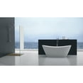 thumbnail image 2 of ANZZI  Cross Series 5.58 ft. Freestanding Bathtub in White, 2 of 5