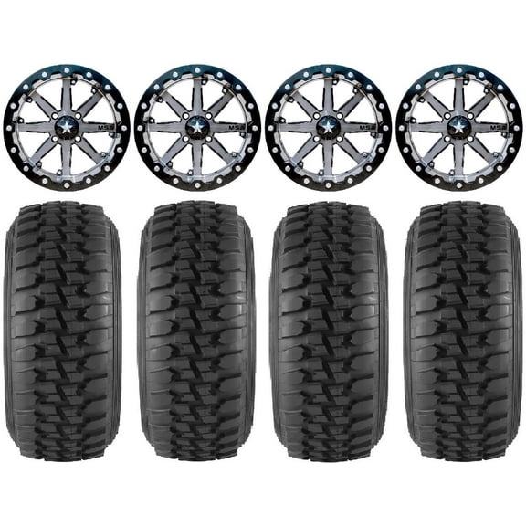 MSA Lok 14" UTV Wheels 30" Desert Series Tires Kawasaki Teryx Mule