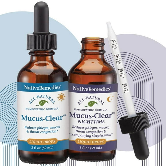 NativeRemedies Complete Mucus-Clear ComboPack for 24 hour Relief of Mucus & Phlegm Congestion