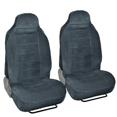 BDK Encore Car Seat Covers, Dotted Cloth 2 Piece Premium High Back Seat Covers