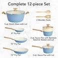 thumbnail image 2 of GoodCook Healthy Ceramic Titanium-infused 12 Piece Cookware Set, 2 of 8