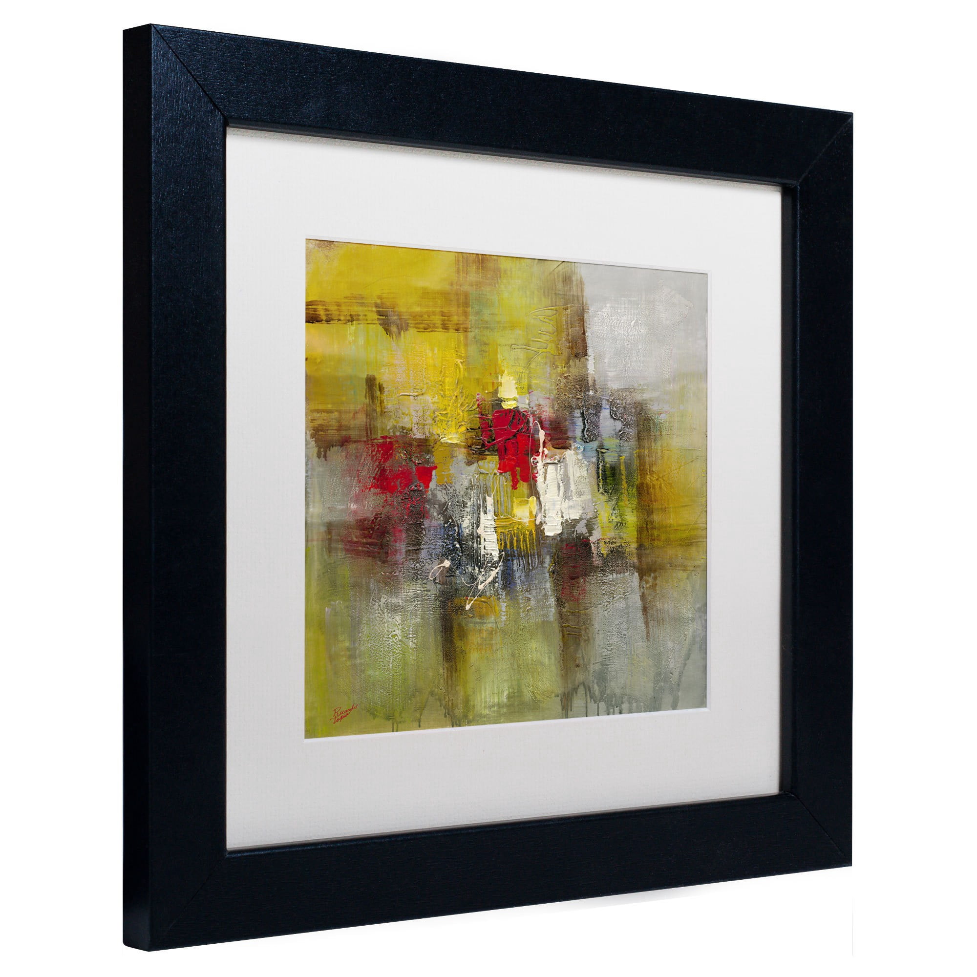 Trademark Ricardo Tapia "Cherish" Canvas Art White Matte With Black Frame 16" x 16" (MA0474-B1616MF)