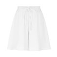 thumbnail image 3 of MAIHAN Women's Solid Color Loose Fit Yoga Shorts Drawstring Casual Sports Shorts Plus Size Stretch Running Training Bottoms for Summer Lounge Wear(White,XL), 3 of 7