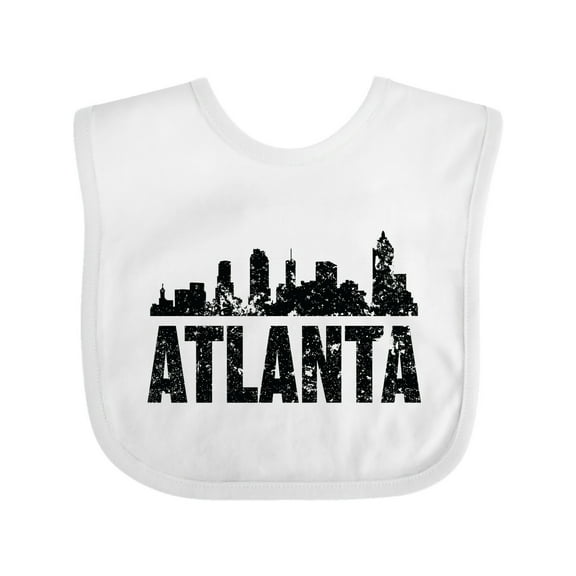 Inktastic Atlanta Skyline Grunge Boys or Girls Baby Bib