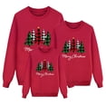 thumbnail image 5 of SUXIAN Family Matching Christmas Sweatshirt Long Sleeve Letter Print Hoodless Pullover Blouse Xmas Holiday Outfit Red_001 XXL, 5 of 5