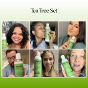 Tea Tree Shampoo and Conditioner Set - Sulfate Free Clarifying Shampoo and Conditioner for Oily Hair & Scalp Care with Australian Tea Tree Oil - Complete Dry Scalp Treatment for Build Up (8 Fl Oz)