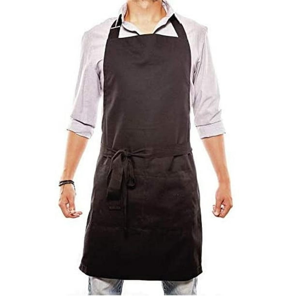 Mandil Delantal Pesani Básico Gabardina 100% Algodón negro