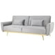 thumbnail image 1 of Sofá Cama Reclinable Para 3 Personas Poliéster Tipo Terciopelo Kingshouse gris 5, 1 of 8