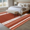 thumbnail image 6 of Vintage Rust Red Striped Area Rug 8x10 Washable Rug Non Slip Farmhouse Modern Stripes Boho Large Area Rug Soft Stainresistant Indoor Floor Carpet for Living Room Bedroom Office Dining Room Nursery, 6 of 9