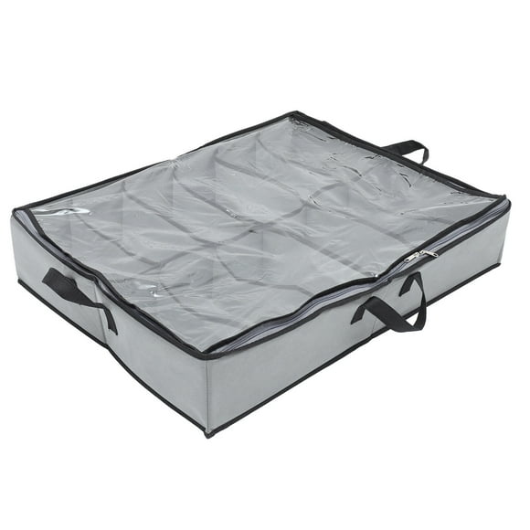 Caja de almacenamiento de estilo de cremallera con cubierta transparente de almacenamiento de zapatos
