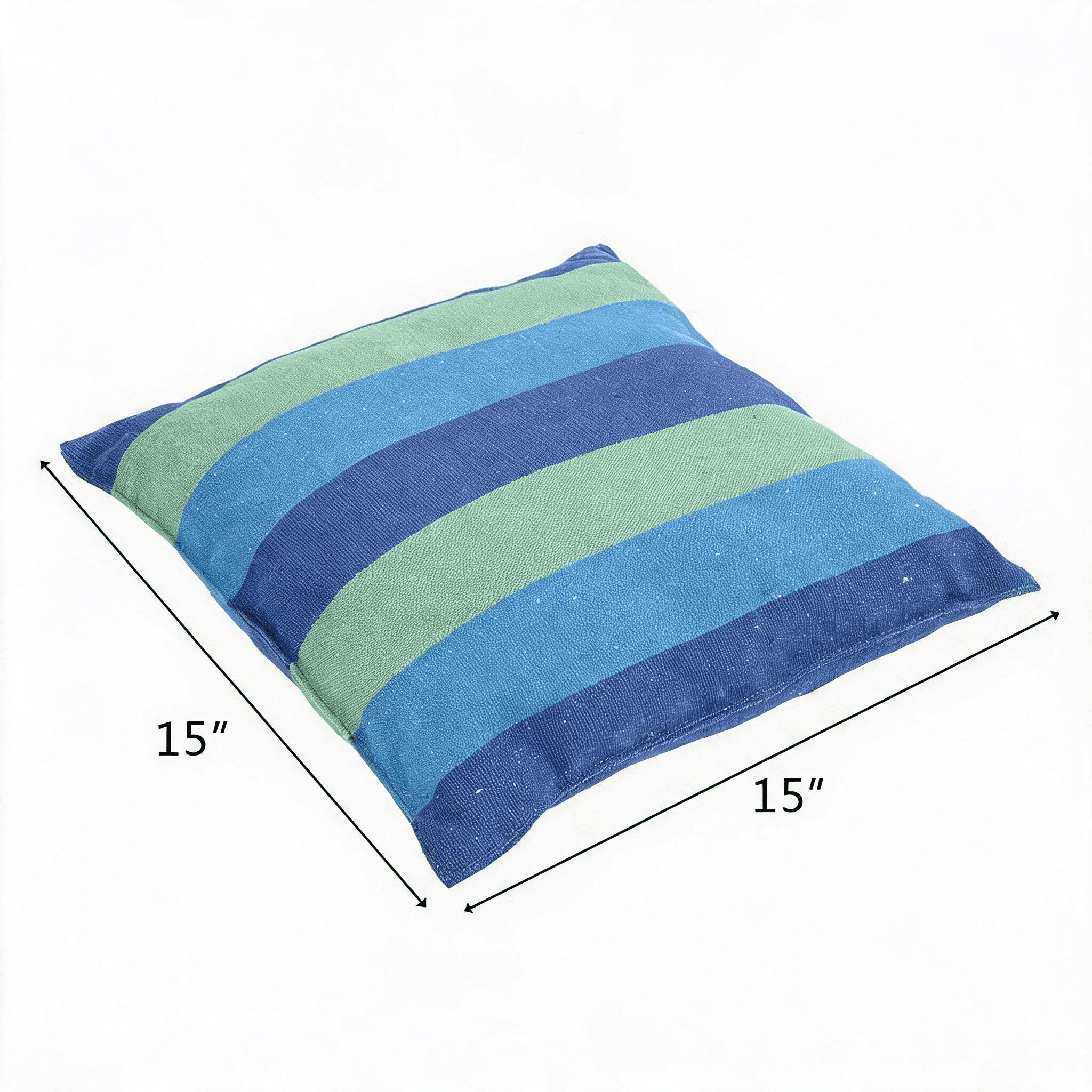 Distinctive Cotton Canvas Hanging Rope Chair with Pillows Blue