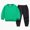 Z009 Green, variant on Toddler Kids Boys Spring Fall Cotton Long Sleeve Elastic Waist 1T 2T 3T 4T 5T 6T Sweatshirt and Pant Clothing Set 2 PC
