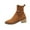 Brown 2, variant on Wensltd Women's Side Zip Boots Pointed Toe Mid Heel Winter Short Style Dressy Boots Comfort Wear