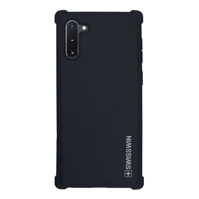 Funda de siicon suave con orillas reforzadas para Samsung galaxy Note 10 Negro SWISSWIN Soft cushion