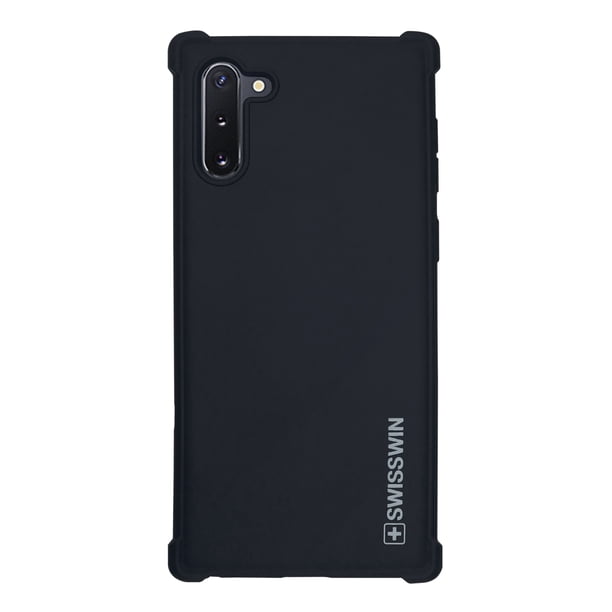 Funda de siicon suave con orillas reforzadas para Samsung galaxy Note 10 Negro SWISSWIN Soft cushion