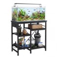 thumbnail image 7 of Fish Tank Stand with Power Outlet, 20-37 Gallon Aquarium Stand with 2-Tier Storage Shelves, Heavy Duty Breeder Turtle Terrarium Stand Rack for Home Office, 30" L x 13.4" W x 29" H, 7 of 7