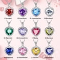 thumbnail image 5 of Blue Heart Necklace Women December Birthstone Necklace Tanzanite Crystal 925 Sterling Silver Pendant Jewelry Birthday Mother's Day Gifts Hipunk, 5 of 9