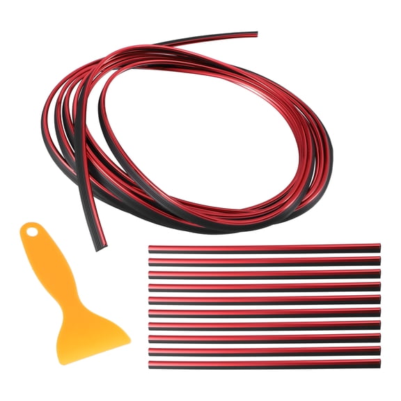 Unique Bargains 1 Set Universal Car Air Vent Outlet Trims Car Decorative Filler Insert Strip Line 5m 16.4ft Red