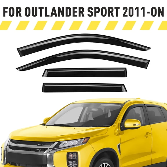 AEROGUYS Extra Durable Window Deflectors Tape-On Window Visors Rain Guards Fit for Mitsubishi Outlander Sport 2011-2026, Sun Visors, Wind VentVisors, Exterior Car Accessories- 4 pcs. AG0820