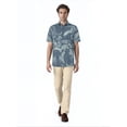 thumbnail image 2 of Cafe Luna Men's and Big Men's Printed Leaves Short Sleeve Woven Shirt, Size S-4XL, 2 of 7