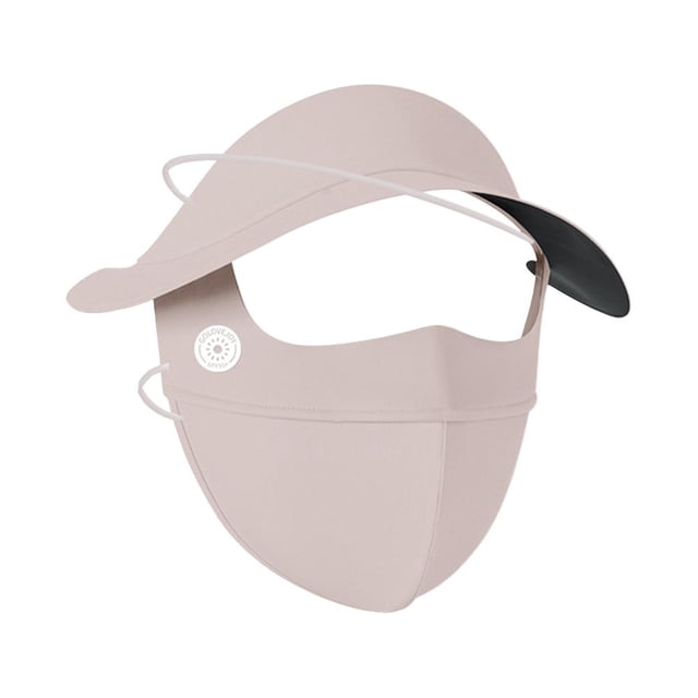 Summer Sunscreen Hats Ice Silk Face Sunscreen Mask, Uv Protection Cooling Mask~
