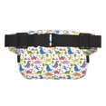 thumbnail image 3 of Fotbe Cute Dinosaur Cangurera Cuadrada con Estampado de Doble Capa, Bolsa de Cintura Ajustable Mini para Hombres y Mujeres, 3 of 9