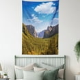 thumbnail image 4 of Yosemite Tapestry, Yosemite El Capitan and Half Dome in California National Parks US Summertime View, Wall Hanging for Bedroom Living Room Dorm Decor, 60W X 80L Inches, Green Blue, by Ambesonne, 4 of 5
