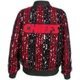 thumbnail image 3 of Women's Cuce  Red Kansas City Chiefs Slim Fit Sequin Striped Full-Zip Bomber Jacket, 3 of 3