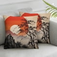 thumbnail image 2 of Nawypu  Outdoor Pillow Covers Bamboo, Japanese Bamboo Trees Mountains Red Sun Painting Home Decorative Throw Pillow Case Cushion Cover for Men/Woman/Bed/Sofa/Office/Car, 2Pcs Pillow Covers 20x20in, 2 of 6