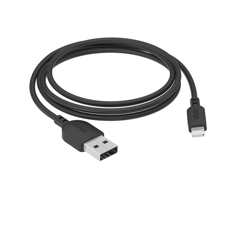 onn. 3 ft Lightning to USB Charging Cable, Black photo 4
