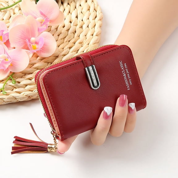Portable women's short wallet coin purse card holder ladies wallet student coin purse