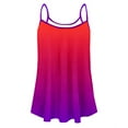 thumbnail image 4 of qucoqpe Summer Plus Size Tank Tops for Women Boho Tie Dye Loose Cami Spaghetti Strap Tunic Blouses, 4 of 5