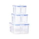 thumbnail image 1 of Recipientes de plástico con tapa para almacenar alimentos, aptos para microondas y refrigerador | Juego de 3 piezas para preparar comidas, almuerzos y sobras | Herméticos, apilables, sin BPA, 1 of 1