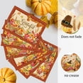 thumbnail image 3 of Thanksgiving Placemats Set of 6, Turkey Holiday Placemats Set of 6 12x18 Inch for Dining Table, Thanksgiving Place Mats Pumpkins Fall Leaves Orange Farmhouse Table Decor for Kitchen Dining Room Home, 3 of 6