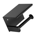 thumbnail image 1 of Soporte sin perforaciones con estante Soporte inoxidable Soporte organizador para Hogar Toliel Negro Gloria Titular de papel de seda, 1 of 6