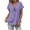 Purple, variant on Lmueinov Tie Front Blouse for Women V-Neck Short Sleeve Relaxed Fit Casual Summer Shirt Soft Stretch Breathable Top