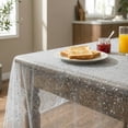 thumbnail image 5 of Sm:)e Silk Gold Foil Gauze Tablecloth Silver 60x84 Inch - Glitter Metallic Sheer Table Cover for Dining, Wedding, Party, and Events - Durable & Stylish Home Decor, 5 of 7