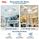 thumbnail image 3 of Ventilador de techo TCL, 132 cm, montaje empotrado, luz remota, 6 velocidades, 3 of 9