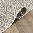 thumbnail image 4 of World Rug Gallery Contemporary Geometric Weather Resistant Reversible Indoor/Outdoor Area Rug - Beige 5'x7', 4 of 7