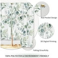 thumbnail image 4 of Sage Green Eucalyptus Kitchen Curtains Leaf Small Short Cafe Window Curtains Botanical Spring Farmhouse Rod Pocket Bathroom Window Drapes Treatment Tier Curtains 2 Panels (27.5x39 Inch), 4 of 6