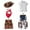 Brown_003, variant on Aocisk Boys Outfits&Set Kids Toddler Baby Boys Sleeveless Western Cowboy Vest Hat Scarf Pants 4pcs Set Halloween Party Dress Up Coffee 5-6 Years