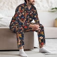 thumbnail image 7 of Yiaed Orchids Flowers Print Men’s Pajamas Set - Long Sleeve Button Down Sleep Shirt and Pajama Bottoms Sleepwear Set Mens Pjs Sets Men's Pajama Bottoms-XX-Large, 7 of 7